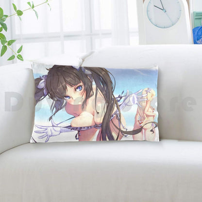 Hestia Bikini | Dan Machi Pillow Case DIY 50x75 Hestia Danmachi Dan Machi Big Breasts Bikini Video Games Rpg Fantasy