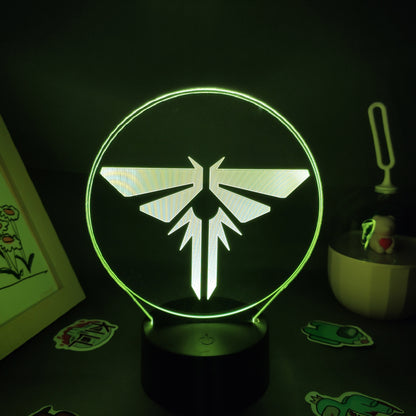 Game LOGO Lamp The Last of Us 2 3D Led RGB Night Lights Birthday Cool Gift For Friend Gaming Room Table Colorful Mark Decoration