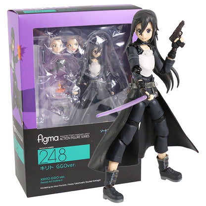 Figma Sword Art Online Kirito 174 248 Asuna 178 Sinon 241 ABS/PVC Action Figure Toy Doll