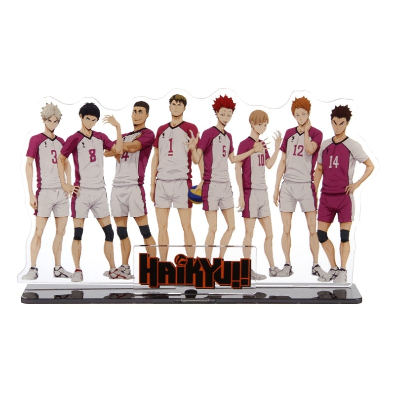 Anime Haikyuu!! Acrylic Stand Figure Model Table Plate Volleyball Boys Action Figures Toys Anime Activities Desk Decor Ornaments