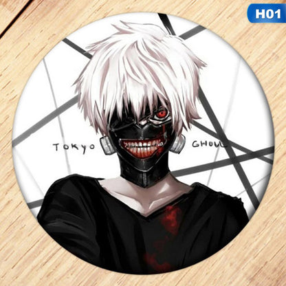 1Pcs Japan Anime Tokyo Ghoul Album Brooch Pin Badge Accessories For Clothes Hat Backpack Decoration Men Women Boy Girl Gifts