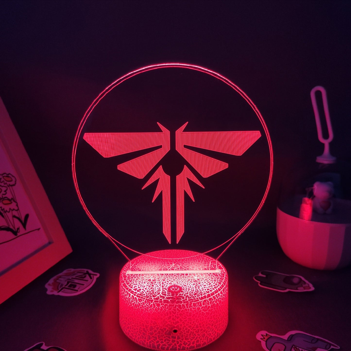 Game LOGO Lamp The Last of Us 2 3D Led RGB Night Lights Birthday Cool Gift For Friend Gaming Room Table Colorful Mark Decoration