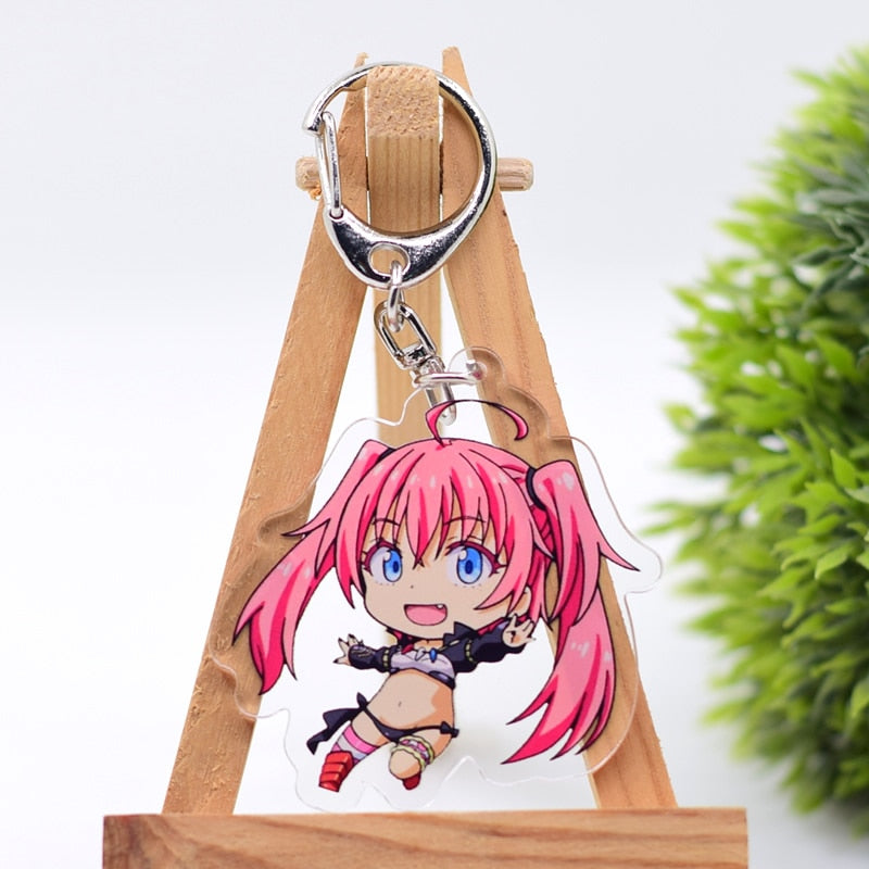 That Time I Got Reincarnated as a Slime Keychain Double Sided Acrylic Cartoon Key Chain Pendant Anime Accessories Keyring