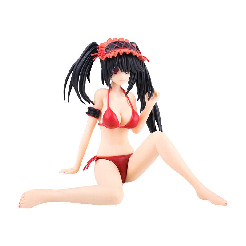 16Cm DATE A LIVE Tokisaki Kurumi With Swimsuit Sitting Ver. Anime Figure Sexy Girls Action Figure PVC Collection Model Kids Toys