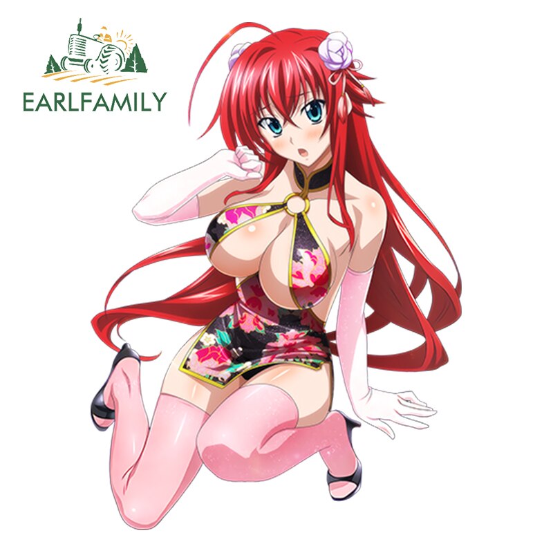 13cm Car Styling Super 3D Sexy Girl High School DxD Anime Rias Gremory Render Euro Drift Decal Waterproof Car Sticker