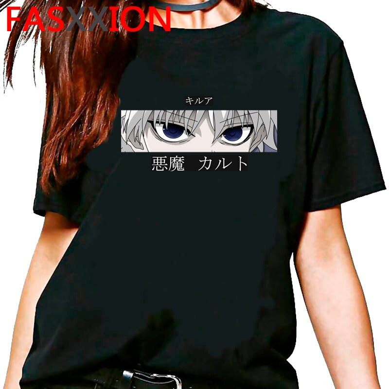 Hunter x Hunter killua zoldyck kurapika hxh t-shirt male japanese 2021 print couple clothes  clothes