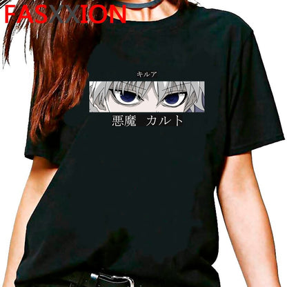 Hunter x Hunter killua zoldyck kurapika hxh t-shirt male japanese 2021 print couple clothes  clothes