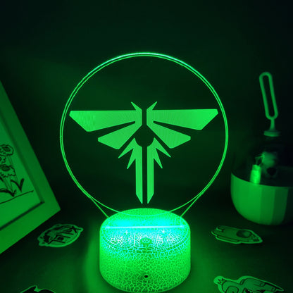 Game LOGO Lamp The Last of Us 2 3D Led RGB Night Lights Birthday Cool Gift For Friend Gaming Room Table Colorful Mark Decoration