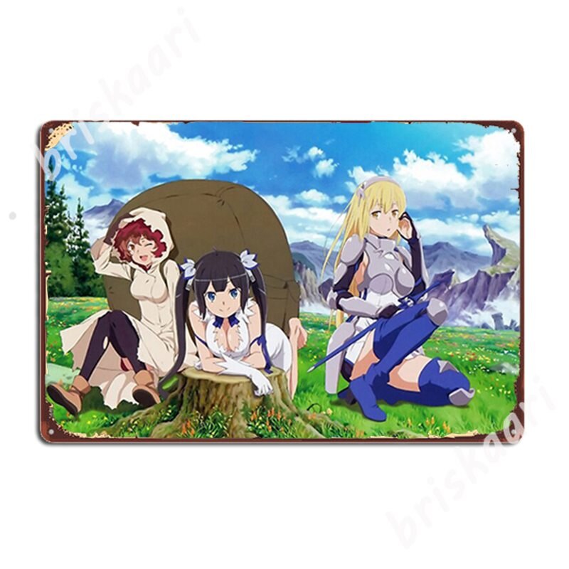 Danmachi Poster Ii Metal Signs Wall Decor Printing Cinema Living Room Club Bar Tin sign Posters