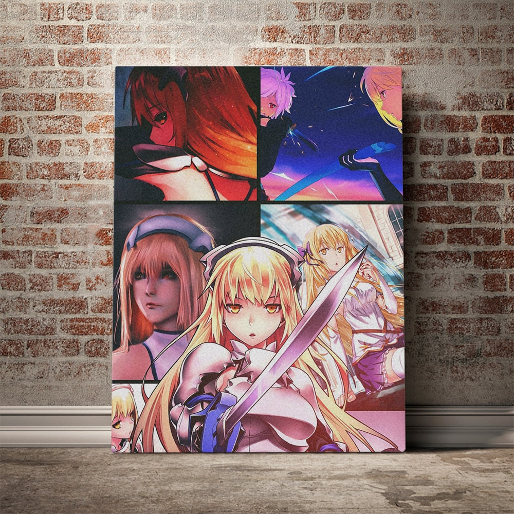 Aiz Wallenstein Danmachi Anime Decoration Prints Canvas Home Decor Manga Dorm Living Room Bedroom Poster Painting Wall Art