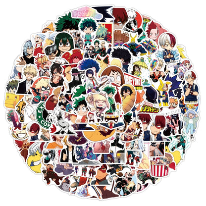 10/30/50/100pcs My Hero Academia Anime Stickers Graffiti Laptop Phone Izuku Midoriya Might Boku No Hero Academia Character Decal