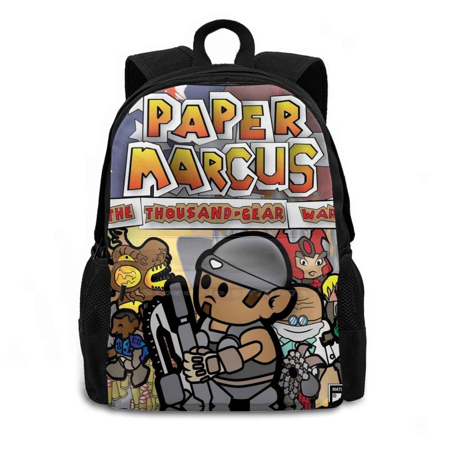 Paper Marcus: The Thousand-Gear War Fashion Bags Backpacks Paper Paper Thousand Year Door Gear Gears of War Gow Ttyd Thousand Year