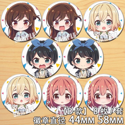 Anime Rent A Girlfriend Sarashina Ruka 58mm Badges Acrylic Brooch Icons Button