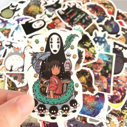 50pcs Stickers Miyazaki Hayao Anime Sticker My Neighbor Totoro/Spirited Away for Skateboard Laptop Bicycle Waterproof Decals