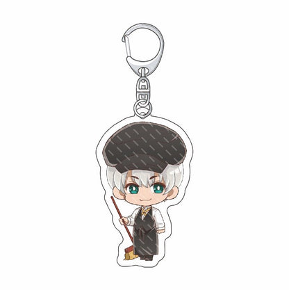 Anime Dr. Stone Keychain Senku Ishigami Oki Taiju Ogawa Yuzuriha Kohaku Acrylic Figure Key Chain Backpack Schoolbag Charm Keyring