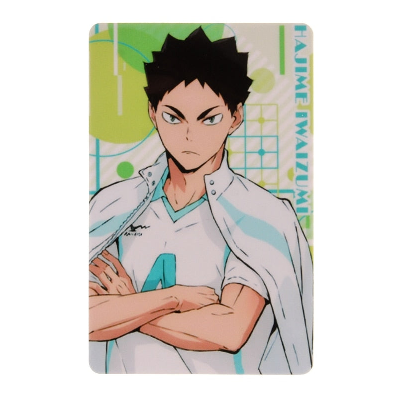 Japan Anime Haikyuu!! Figures Character ID IC Card Sticker PVC Kids Toys Stickers Suitable For Bus Card Bank Card Decoration