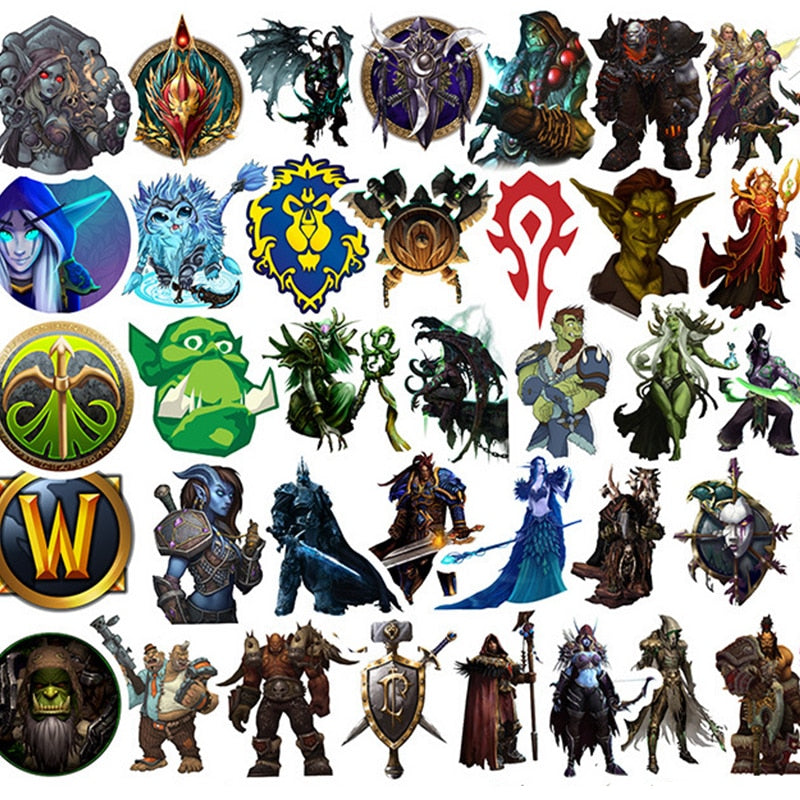 World of Warcraft Sticker Cosplay Accessories Prop Decal Waterproof Cartoon Collect Stickers