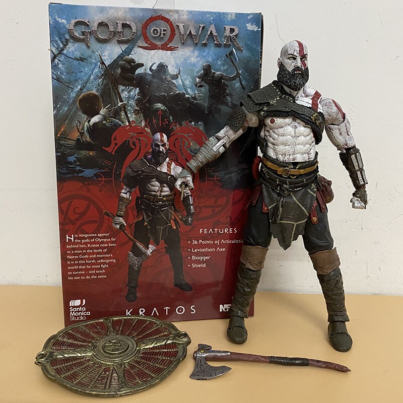 NECA God of War 2 II Action Figure Ghost of Sparta Kratos In Ares Armor W Blades Action Figure Model Toys Doll Gift Boxed