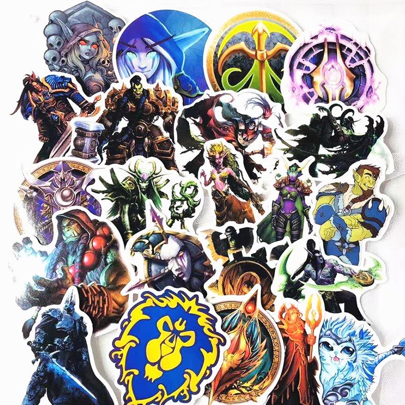 World of Warcraft Sticker Cosplay Accessories Prop Decal Waterproof Cartoon Collect Stickers