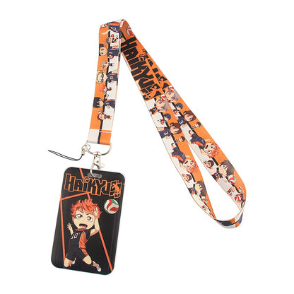 DZ1423 New Anime Haikyuu!! Lanyard for Bus Credit Bank Card ID Keys Badge Holder Keychain Keyring Neck Strap Jewelry Fans Gifts