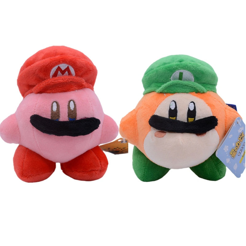 10 Cm Kawaii Super Mario Bros Luigi Soft Stuffed Plush Dolls Anime Kirby Characters Decor Pillow Keychain Classic Kids Toy Gift