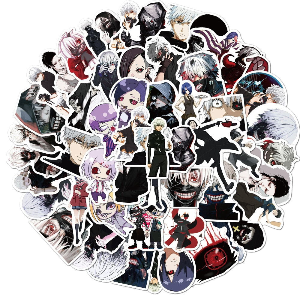 10/30/50PCS Classic Animation Tokyo Ghoul Suitcase Notebook Mobile Phone Refrigerator Helmet Graffiti WaterproofStickerWholesale