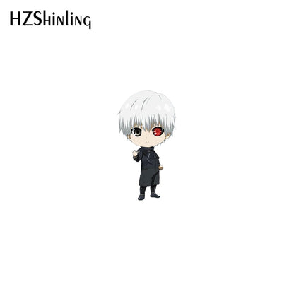 2021 New Anime Tokyo Ghoul Acrylic Lapel Pin Kaneki Ken Epoxy Butterfly Clasp Pin Handmade Butterfly Brooch