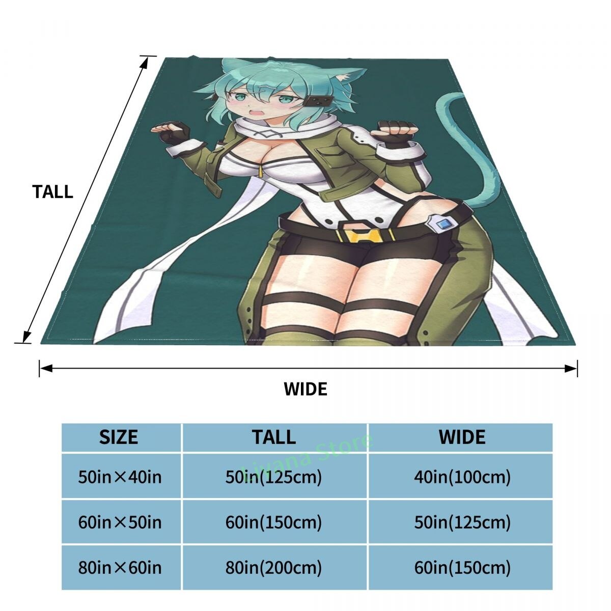 Sinon Sword Art Online Anime Waifu Throw Blanket 3D printed sofa bedroom decorative blanket children adult Christmas gift