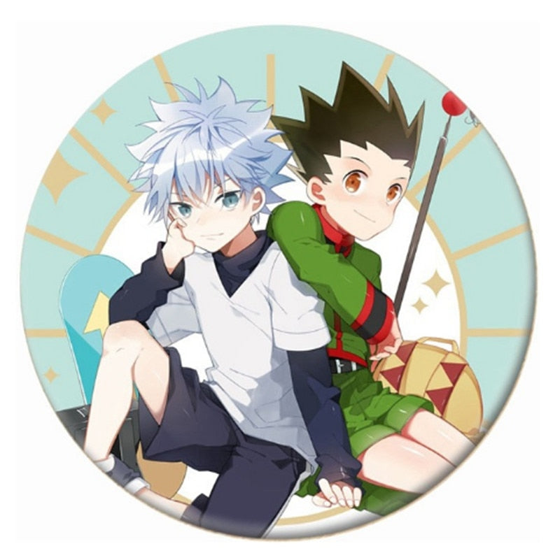 Anime Hunter X Hunter Brooches Cosplay Badges For Backpack Killua Pin Jewelry Button Clothes Female Women Party Gift