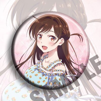 Anime Rent Girlfriend Chizuru Mami Ruka Sumi 58mm Acrylic Badges Brooch Round Icons