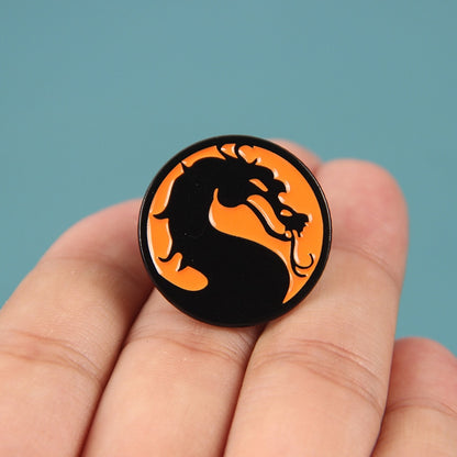 Game Mortal Kombat Brooch Pins Animal Dragon Lapel Pin Accessories Men Backpack Pins