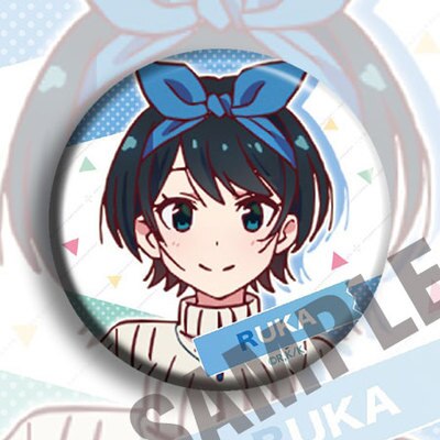 Anime Rent Girlfriend Chizuru Mami Ruka Sumi 58mm Acrylic Badges Brooch Round Icons