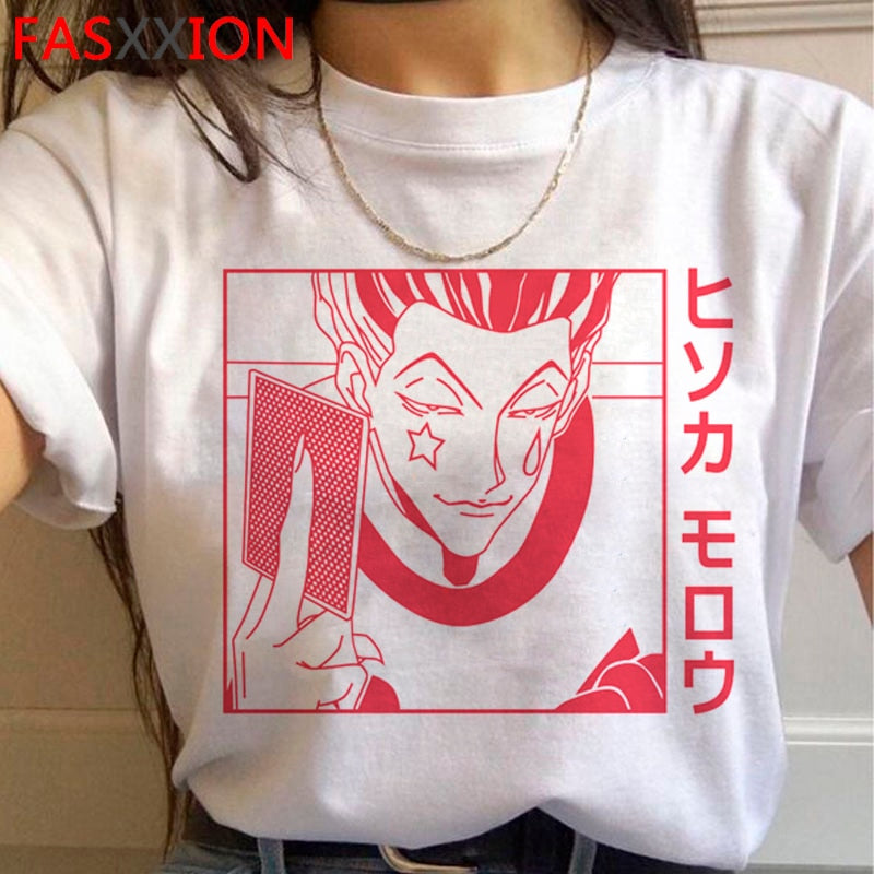 Hunter x Hunter killua zoldyck kurapika hxh t-shirt male japanese 2021 print couple clothes  clothes