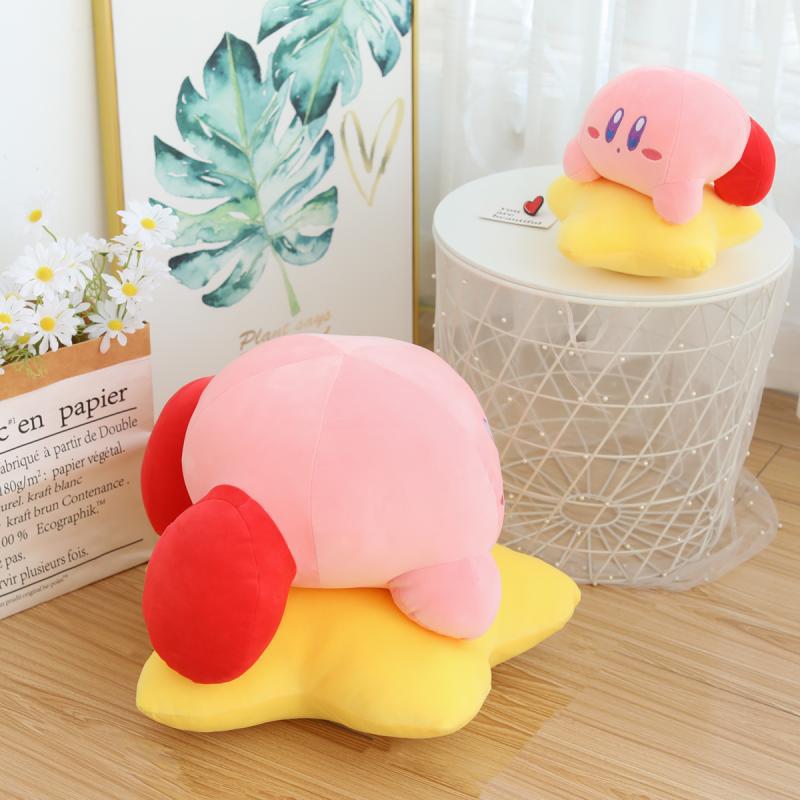 25Cm Kawaii Kirby Plush Toy Lovely Stuffed Animal Plush Ragdoll Soft Peluche Cute Kirby with Star Home Decor Room Accessory Gift