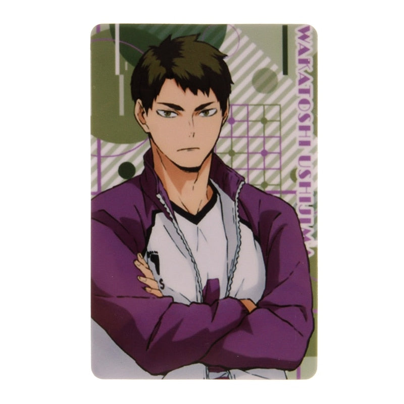 Japan Anime Haikyuu!! Figures Character ID IC Card Sticker PVC Kids Toys Stickers Suitable For Bus Card Bank Card Decoration