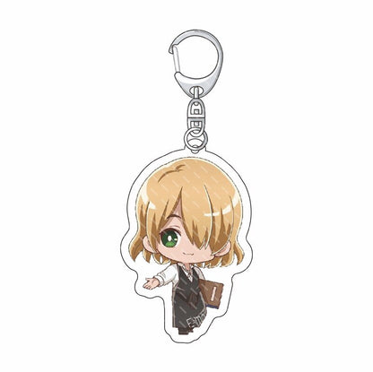 Anime Dr. Stone Keychain Senku Ishigami Oki Taiju Ogawa Yuzuriha Kohaku Acrylic Figure Key Chain Backpack Schoolbag Charm Keyring