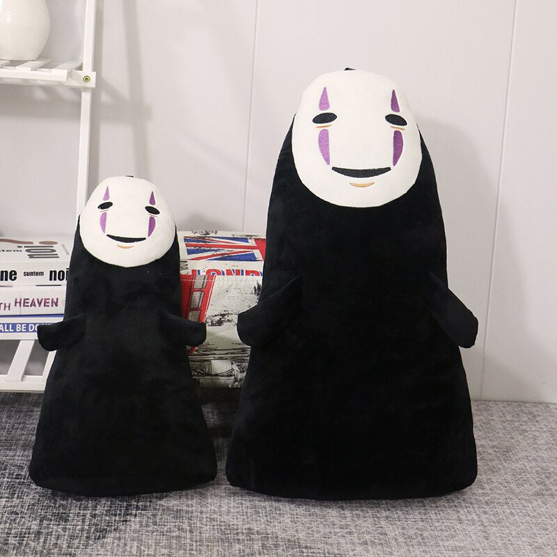 40/60cm Funny Spirited Away Faceless Man No Face Plush Toys No Face Ghost Kaonashi Stuffed Pillow Creative Gift for Girls Kids