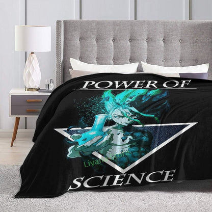 Senku Ishigami Dr. Stone Throw Blanket 3D printed sofa bedroom decorative blanket children adult Christmas gift