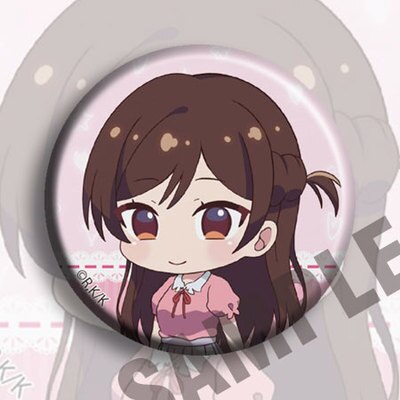 Anime Rent Girlfriend Chizuru Mami Ruka Sumi 58mm Acrylic Badges Brooch Round Icons