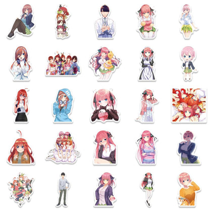 10/30/50Pcs Anime The Quintessential Quintuplets Stickers For Motorcycle Phone Skateboards Laptop Luggage Pegatinas Stickers