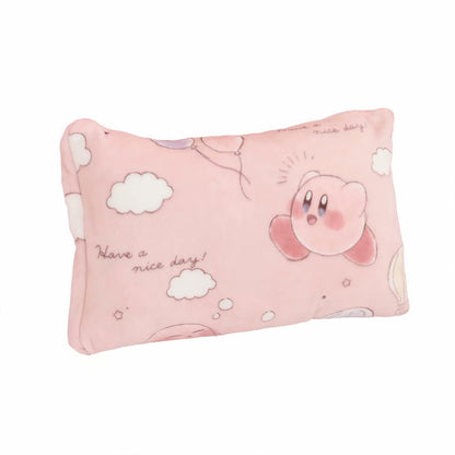 Kawaii Kirby pink anime peripheral flannel blanket plush pillowcase household items home decoration birthday holiday surprise gi