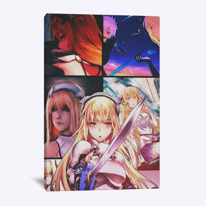 Aiz Wallenstein Danmachi Anime Decoration Prints Canvas Home Decor Manga Dorm Living Room Bedroom Poster Painting Wall Art