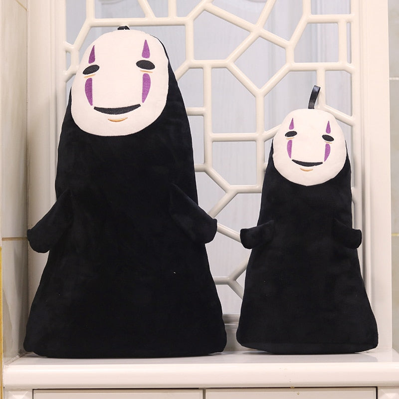 40/60cm Funny Spirited Away Faceless Man No Face Plush Toys No Face Ghost Kaonashi Stuffed Pillow Creative Gift for Girls Kids