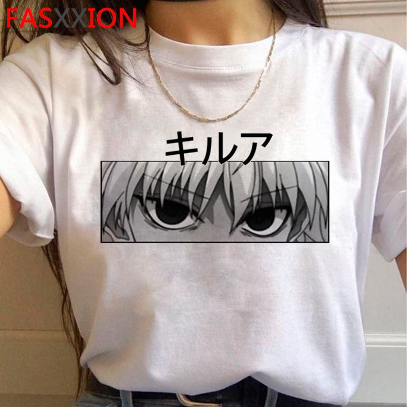 Hunter x Hunter killua zoldyck kurapika hxh t-shirt male japanese 2021 print couple clothes  clothes