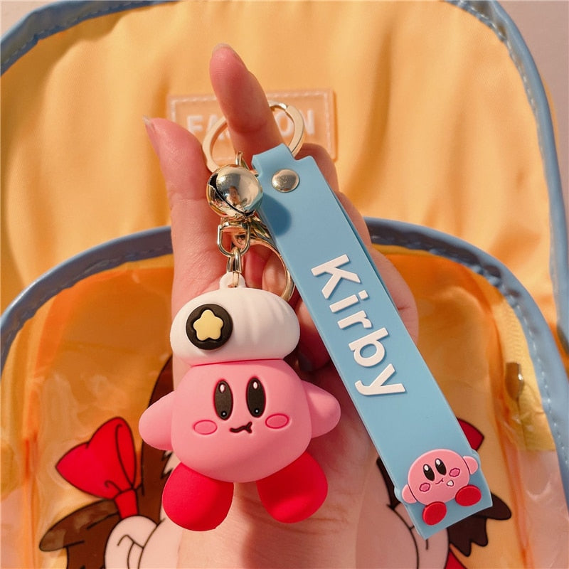 Cartoon Waddle Dee Doo Game Sweet Pink Kirby Anime Pendant Kabi  Keychian Children Birthday Gifts Women Car Bag Key Chian Girls