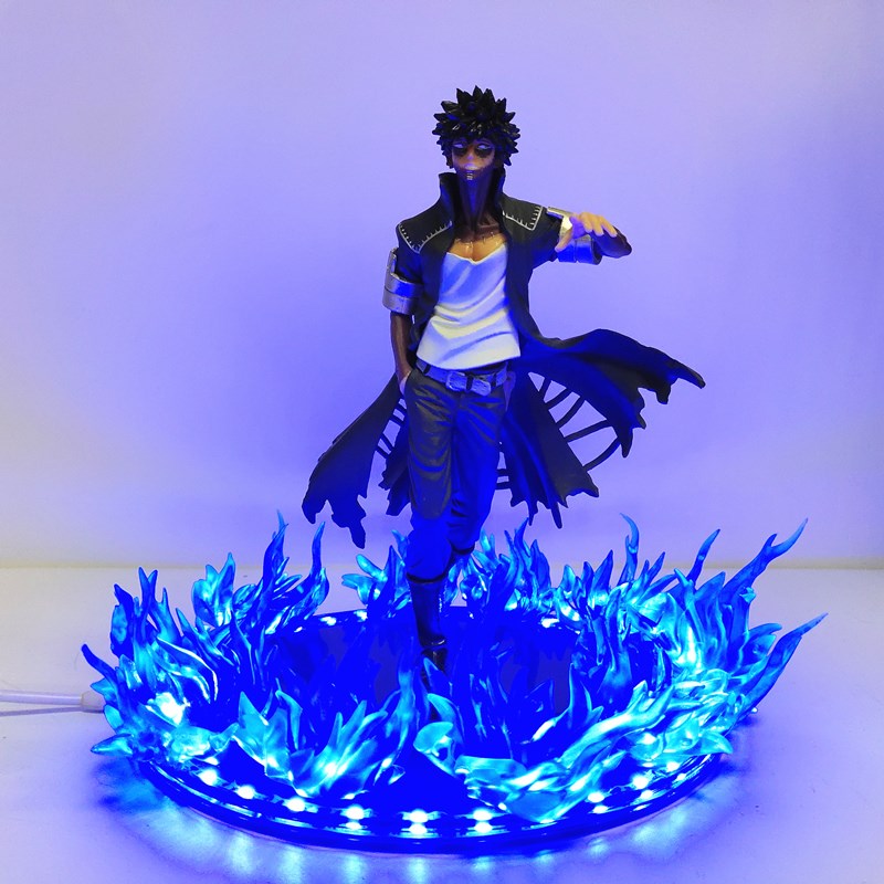 Anime Figure My Hero Academia Dabi Blue Fire Scene DIY Led PVC Toy 17cm Boku no Hero Academia Dabi Action Figurine Doll Juguetes