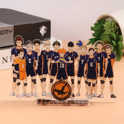 Anime Haikyuu!! Acrylic Stand Figure Model Table Plate Volleyball Boys Action Figures Toys Anime Activities Desk Decor Ornaments