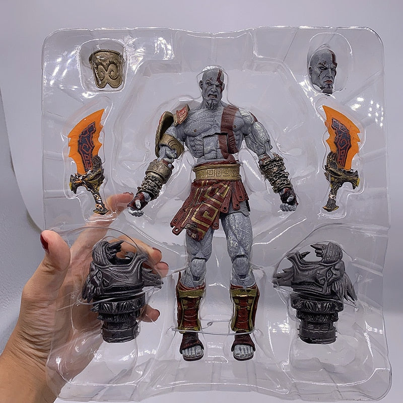 NECA God of War 2 II Action Figure Ghost of Sparta Kratos In Ares Armor W Blades Action Figure Model Toys Doll Gift Boxed