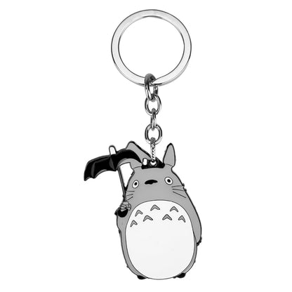 Ponyo on the Cliff Kiki&#39;s Delivery Service Spirited Away Totoro Keyring Keychain Cute Cartoon Anime Metal Pendant Key Chain Ring