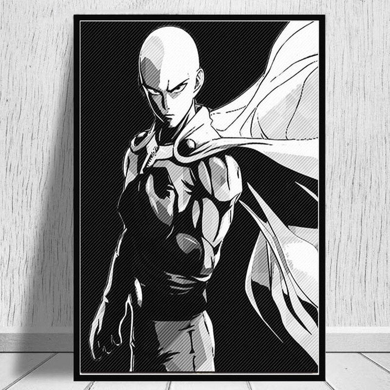 Modern Art Canvas Painting Saitama One Punch Man Posters and Prints Wall Art Picture for Living Room Decor Cuadros